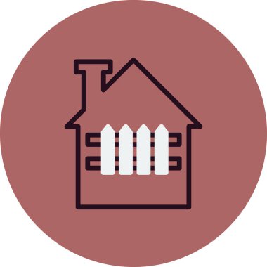 Ev çiti. Web simgesi vektör illüstrasyonu