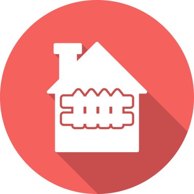 Ev çiti. Web simgesi vektör illüstrasyonu