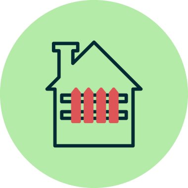 Ev çiti. Web simgesi vektör illüstrasyonu