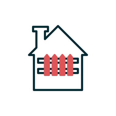 Ev çiti. Web simgesi vektör illüstrasyonu