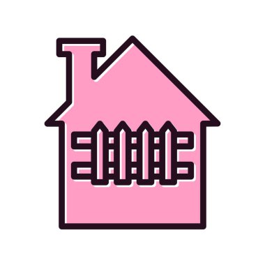 Ev çiti. Web simgesi vektör illüstrasyonu