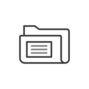 Bilgisayar ui dizini basit simgesi, vektör illüstrasyonu