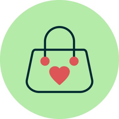 el çantası simgesi vektör illüstrasyon 