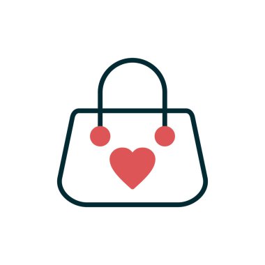 el çantası simgesi vektör illüstrasyon 