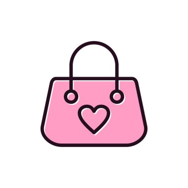 el çantası simgesi vektör illüstrasyon 