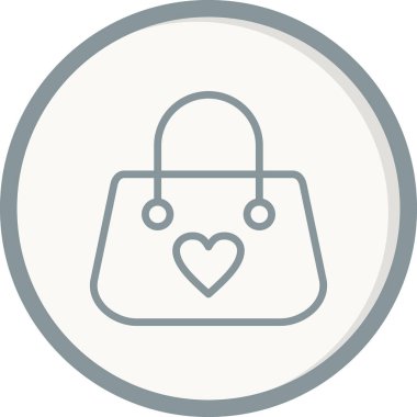 el çantası simgesi vektör illüstrasyon 