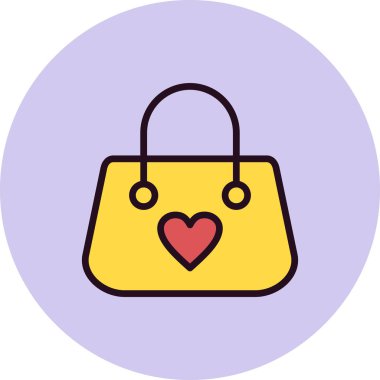 el çantası simgesi vektör illüstrasyon 