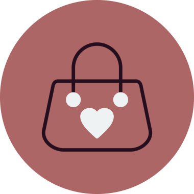 el çantası simgesi vektör illüstrasyon 