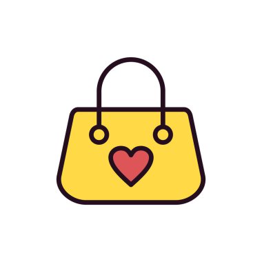 el çantası simgesi vektör illüstrasyon 