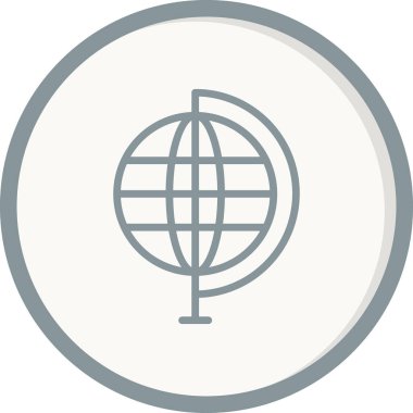 Küre. Web simgesi basit illüstrasyon