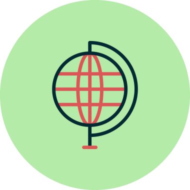 Küre. Web simgesi basit illüstrasyon