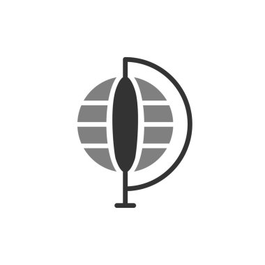 Küre. Web simgesi basit illüstrasyon