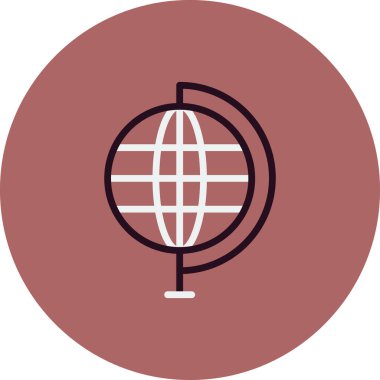 Küre. Web simgesi basit illüstrasyon