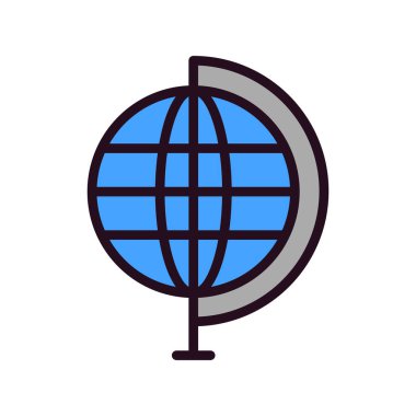 Küre. Web simgesi basit illüstrasyon