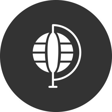 Küre. Web simgesi basit illüstrasyon