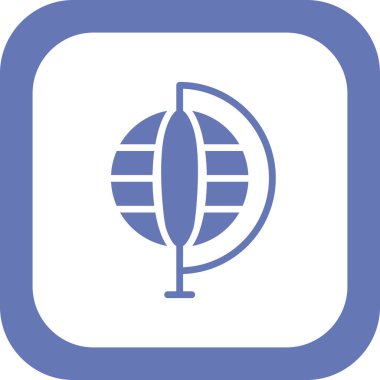 Küre. Web simgesi basit illüstrasyon