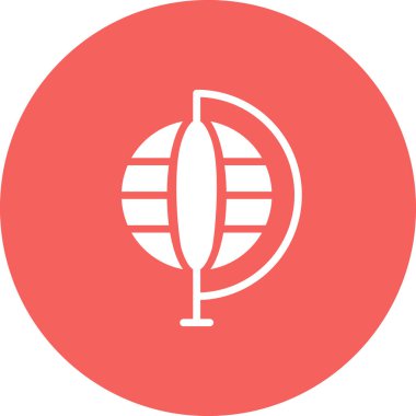 Küre. Web simgesi basit illüstrasyon