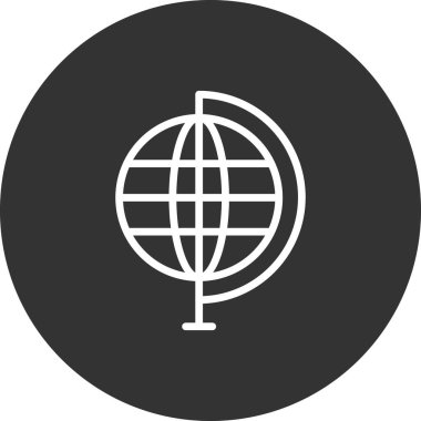 Küre. Web simgesi basit illüstrasyon