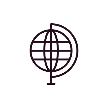 Küre. Web simgesi basit illüstrasyon