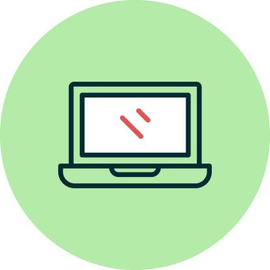 dizüstü bilgisayar simgesi, basit vektör illüstrasyon tasarımı