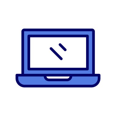 dizüstü bilgisayar simgesi, basit vektör illüstrasyon tasarımı