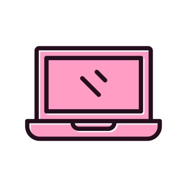 dizüstü bilgisayar simgesi, basit vektör illüstrasyon tasarımı