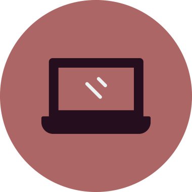 dizüstü bilgisayar simgesi, basit vektör illüstrasyon tasarımı