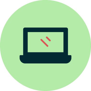 dizüstü bilgisayar simgesi, basit vektör illüstrasyon tasarımı