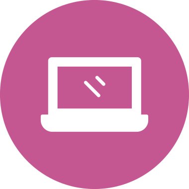 dizüstü bilgisayar simgesi, basit vektör illüstrasyon tasarımı