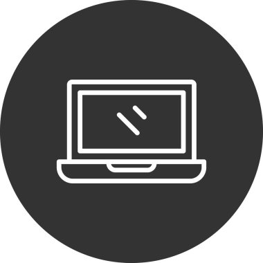 dizüstü bilgisayar simgesi, basit vektör illüstrasyon tasarımı