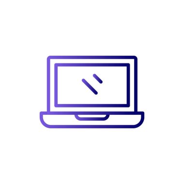 dizüstü bilgisayar simgesi, basit vektör illüstrasyon tasarımı