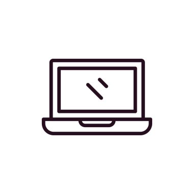 dizüstü bilgisayar simgesi, basit vektör illüstrasyon tasarımı