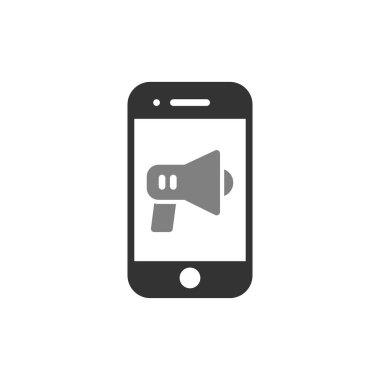 Cep telefonu simgesi, düz vektör çizimi