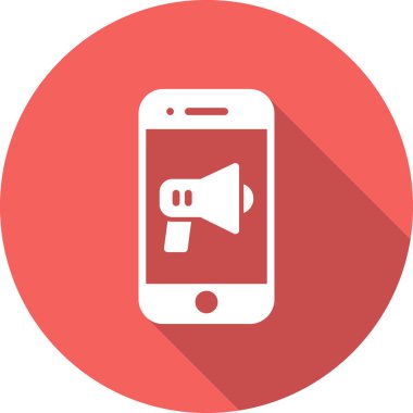 Cep telefonu simgesi, düz vektör çizimi