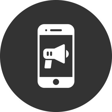 Cep telefonu simgesi, düz vektör çizimi