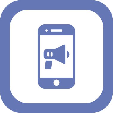 Cep telefonu simgesi, düz vektör çizimi