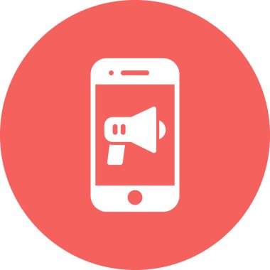 Cep telefonu simgesi, düz vektör çizimi