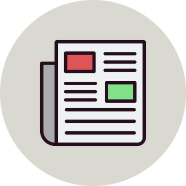 Kişisel ve ticari kullanım için haber illüstrasyon simgesi