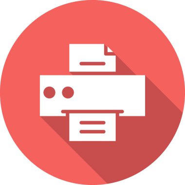 yazıcı web simgesi basit illüstrasyon 