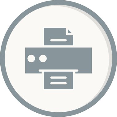 yazıcı web simgesi basit illüstrasyon 
