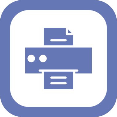 yazıcı web simgesi basit illüstrasyon 