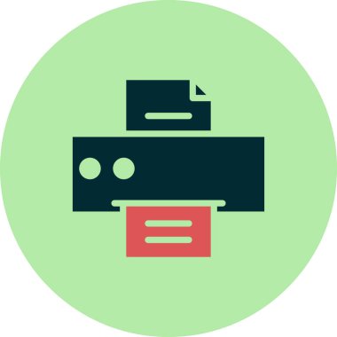 yazıcı web simgesi basit illüstrasyon 