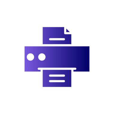 yazıcı web simgesi basit illüstrasyon 