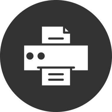 yazıcı web simgesi basit illüstrasyon 