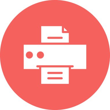 yazıcı web simgesi basit illüstrasyon 