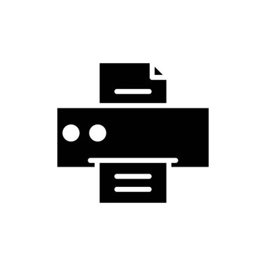 yazıcı web simgesi basit illüstrasyon 