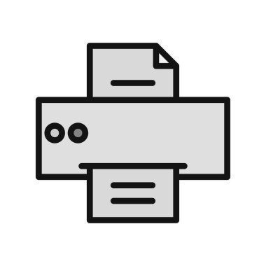 yazıcı web simgesi basit illüstrasyon 