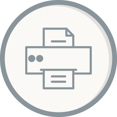 yazıcı web simgesi basit illüstrasyon 