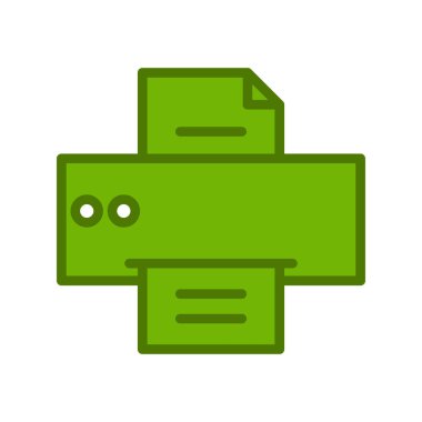 yazıcı web simgesi basit illüstrasyon 