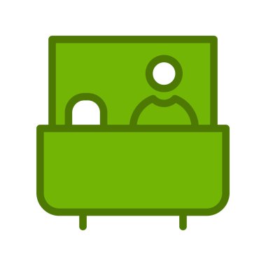 Resepsiyon basit simgesi, vektör illüstrasyonu